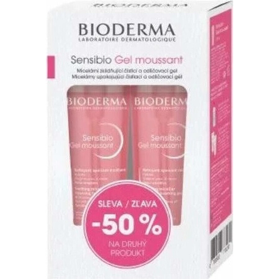 BIODERMA Sensibio Gel 200ml 1+1 Festival 2×200ml, gel nettoyant