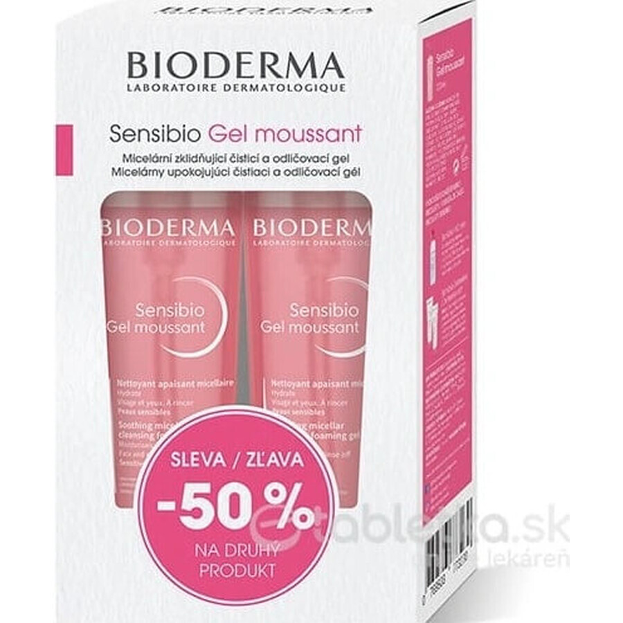 BIODERMA Sensibio Gel 200ml 1+1 Festival 2×200ml, gel nettoyant