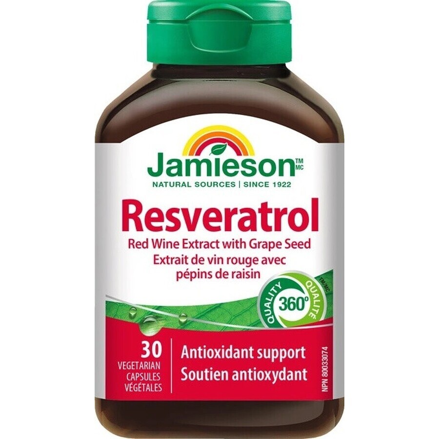 JAMIESON RESVERATROL 50 mg 1×30 cps, food supplement