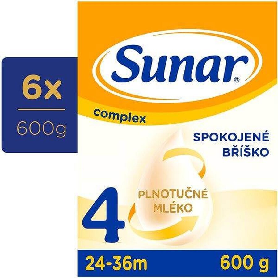 Sunar Complex 4 6×600 g, leche infantil, a partir de 24 meses