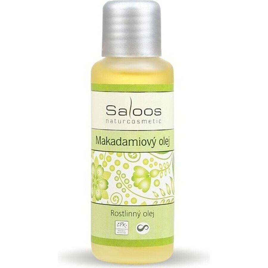 Saloos Huile végétale de macadamia 1×50 ml, huile de peau