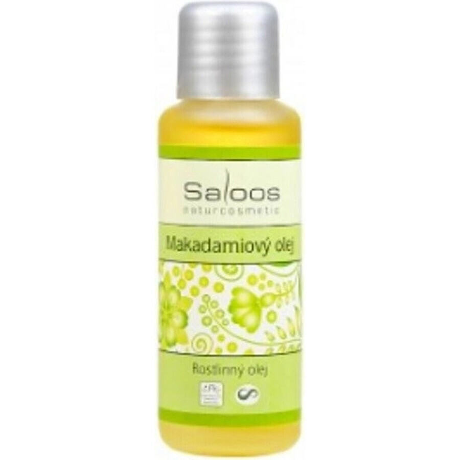 Saloos Huile végétale de macadamia 1×50 ml, huile de peau