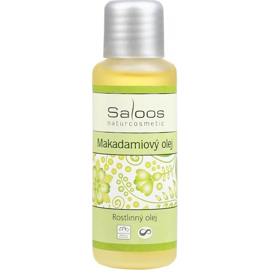 Saloos Huile végétale de macadamia 1×50 ml, huile de peau