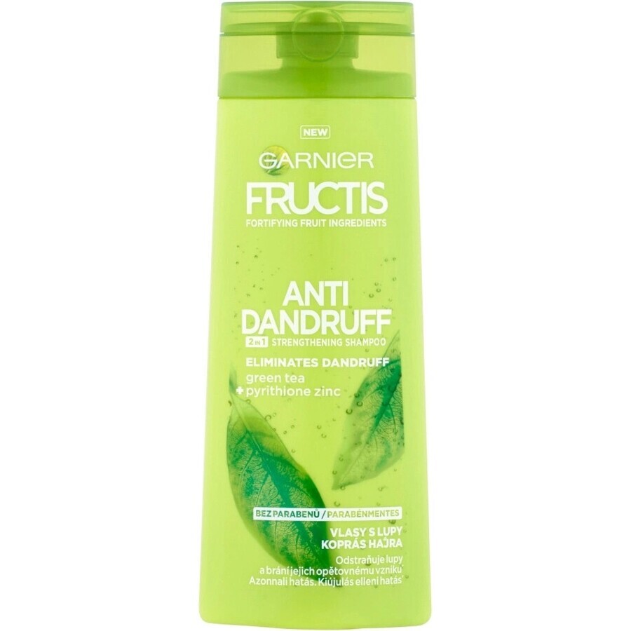 Garnier Fructis Antidandruff Shampooing nettoyant pour tous les types de cheveux avec pellicules 1×250 ml, shampooing