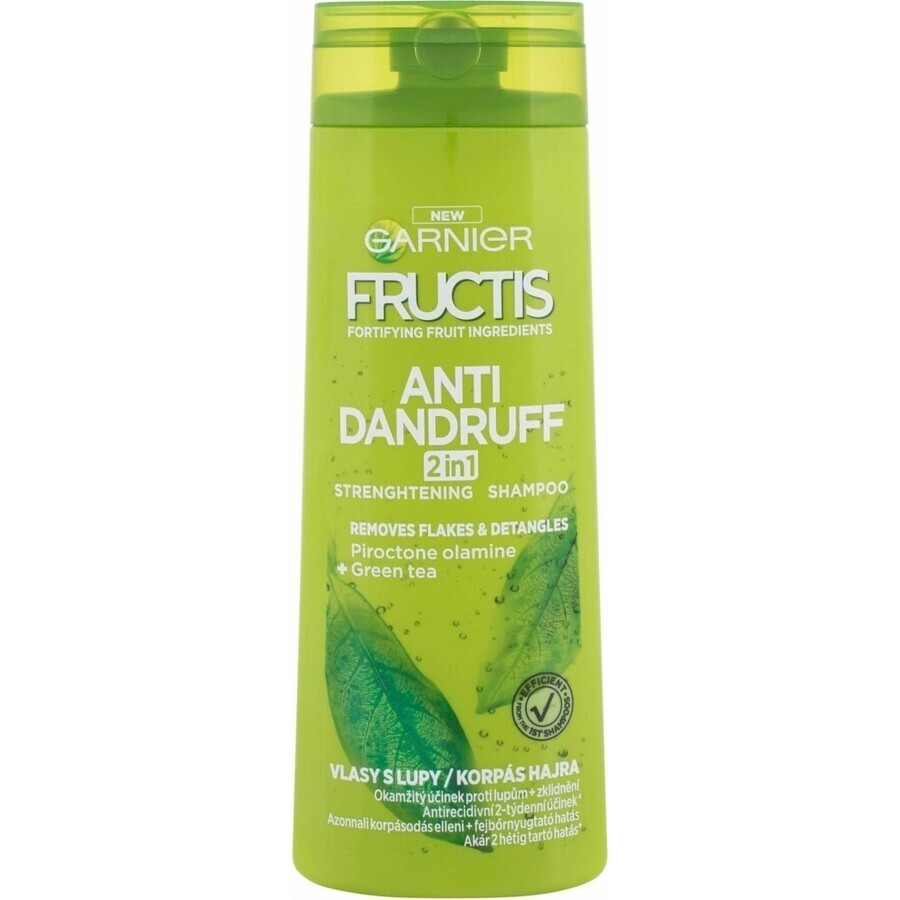 Garnier Fructis Antidandruff Shampooing nettoyant pour tous les types de cheveux avec pellicules 1×250 ml, shampooing