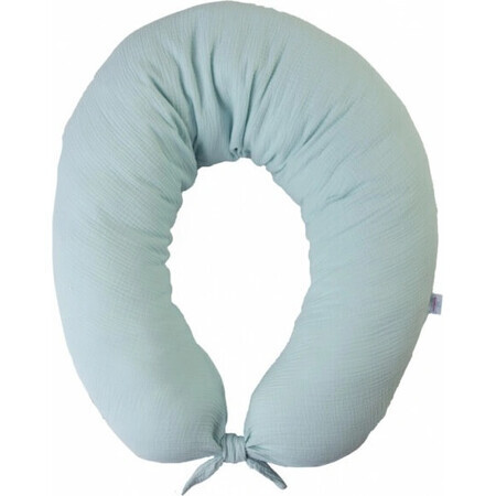 BABYMATEX Pernă de alăptare Muslin Moon Light Turquoise 260 cm 1×1 buc, 100% bumbac