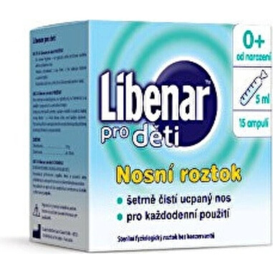 Libenar Solución salina multifuncional 15×5 ml, solución isotónica