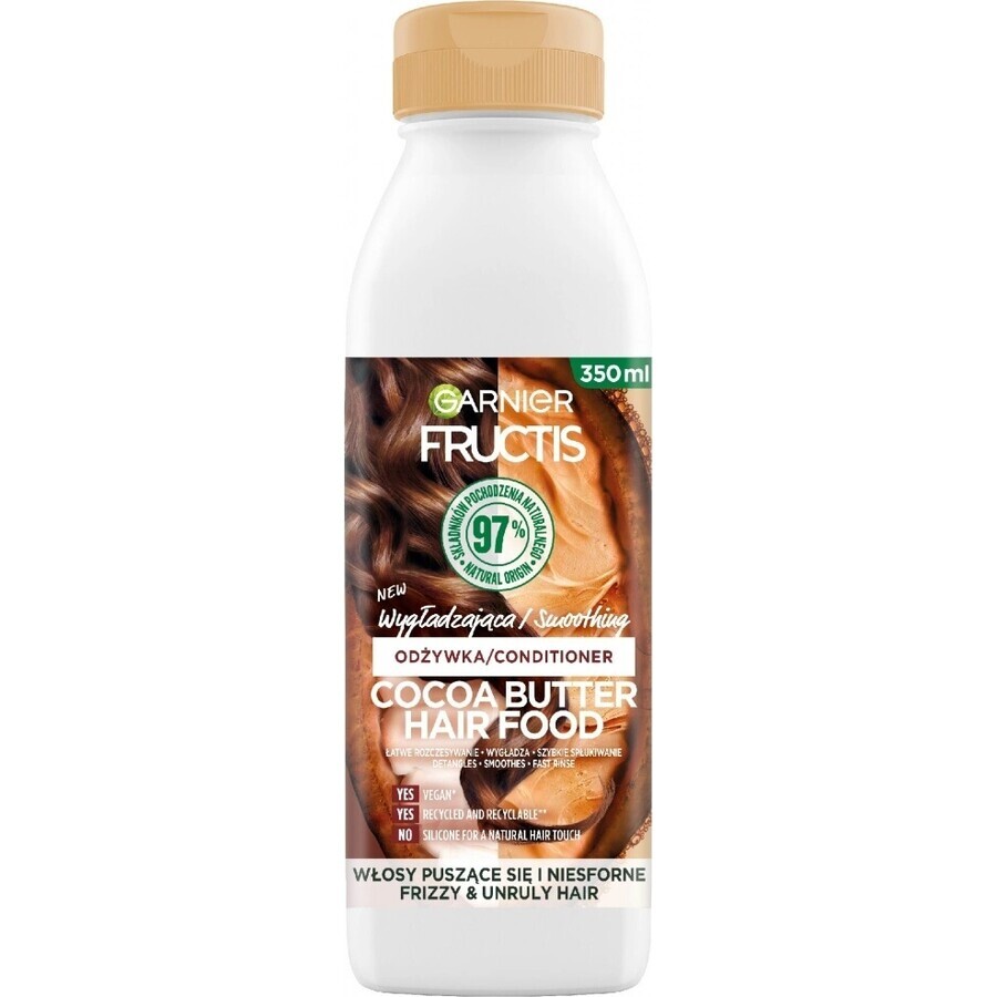 Garnier Fructis Hair Food Gladmakende Conditioner met cacaoboter 1×350 ml, conditioner