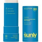 ATTITUDE Bară de protecție 100% minerală pentru față și buze pentru copii SPF 30 neparfumată 1×20 g, bară pentru față și buze