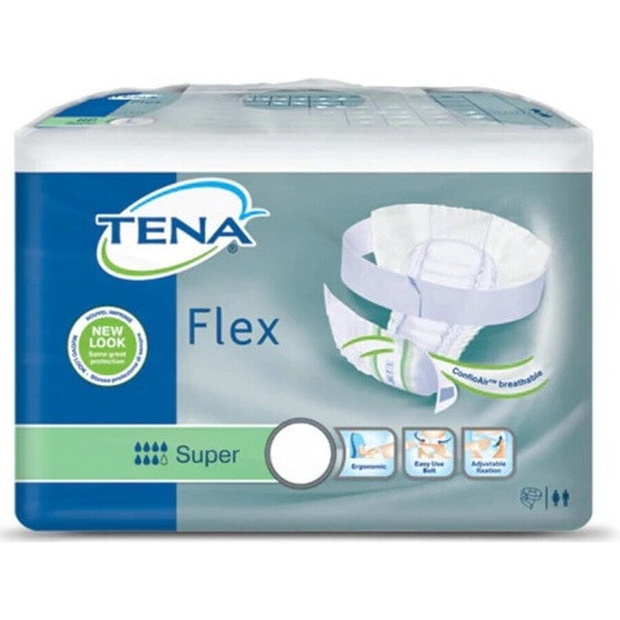 TENA Flex Super M 1×30 pezzi, slip per incontinenza con elastico in vita a sgancio rapido