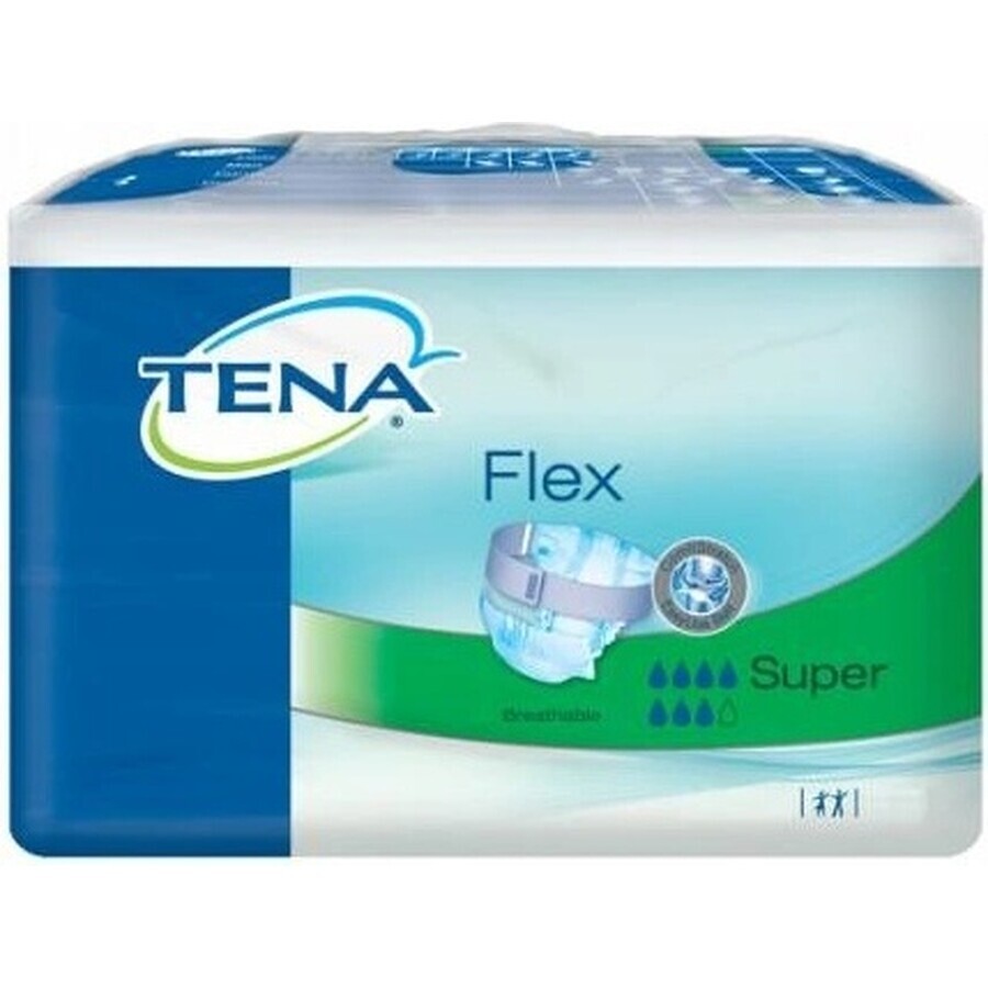 TENA Flex Super M 1×30 pezzi, slip per incontinenza con elastico in vita a sgancio rapido