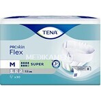 TENA Flex Super M 1×30 pezzi, slip per incontinenza con elastico in vita a sgancio rapido