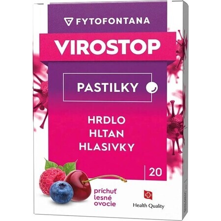 VIROSTOP Pastilles - baies 1×20 pièces, pastilles contre la grippe