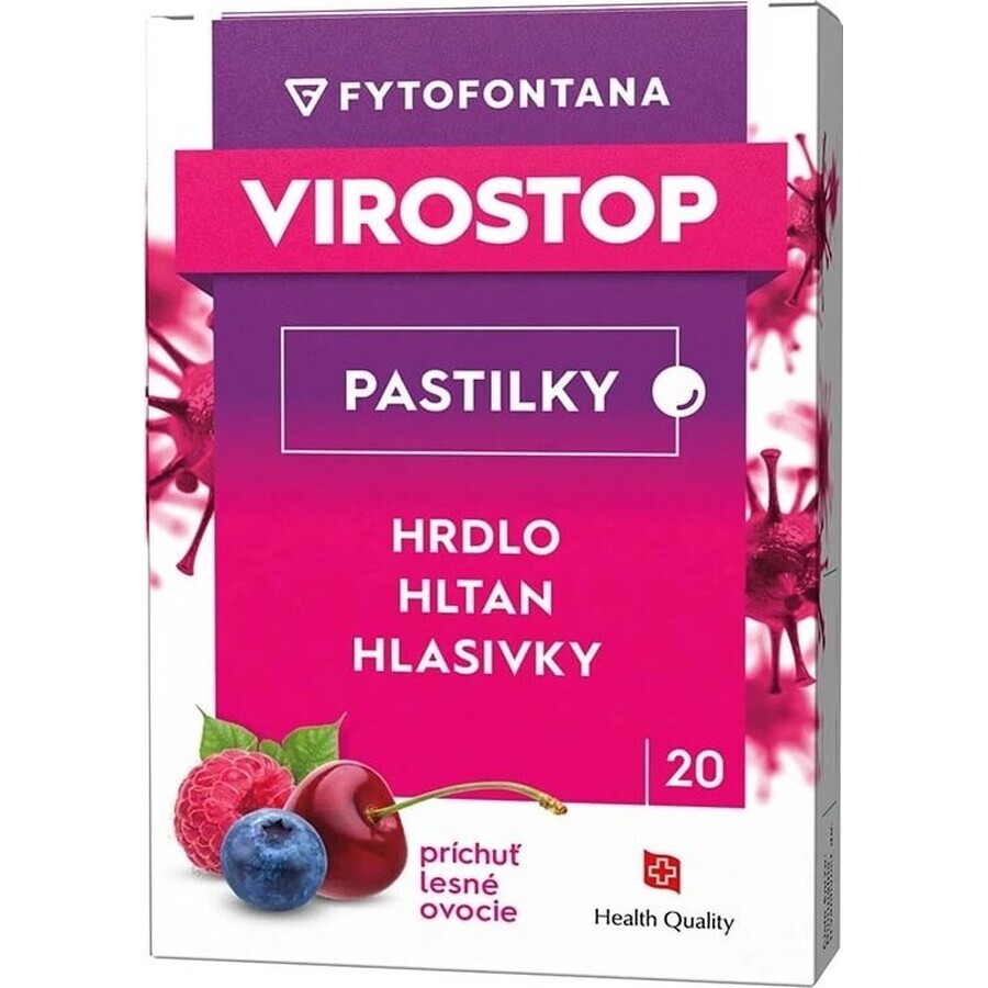 VIROSTOP Pastilles - baies 1×20 pièces, pastilles contre la grippe