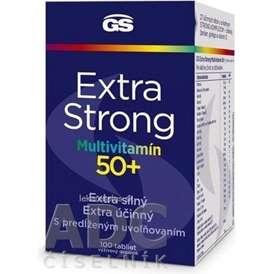 GS Extra Strong Multivitamin 50+, 100 tbl 1×100 tbl, supplément nutritionnel