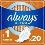 Always Ultra Duo 20 pcs Normal Plus 1×20 pcs, serviettes hygiéniques