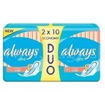 Always Ultra Duo 20 pcs Normal Plus 1×20 pcs, serviettes hygiéniques