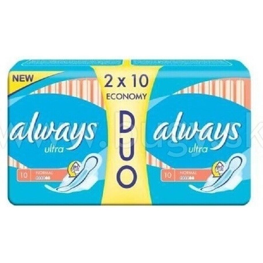 Always Ultra Duo 20 pcs Normal Plus 1×20 pcs, serviettes hygiéniques