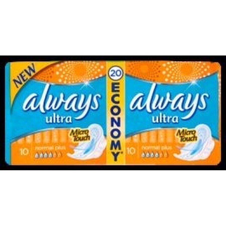 Always Ultra Duo 20 pcs Normal Plus 1×20 pcs, serviettes hygiéniques