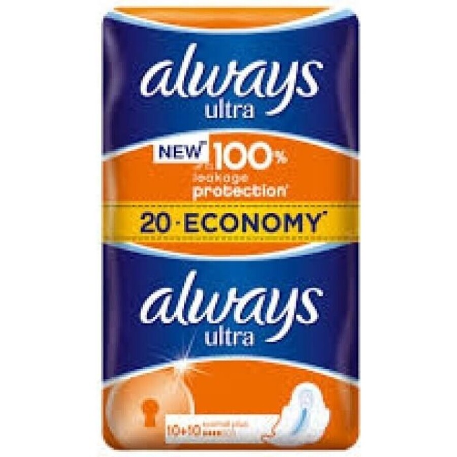 Always Ultra Duo 20 pcs Normal Plus 1×20 pcs, serviettes hygiéniques