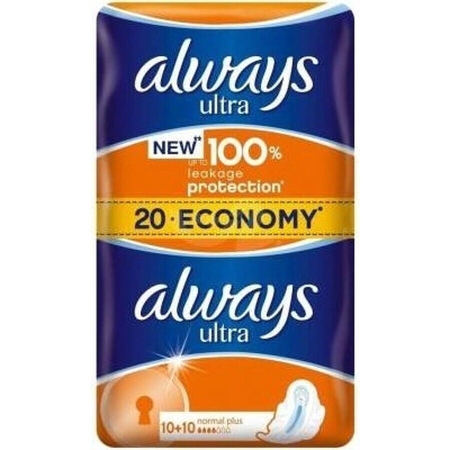 Always Ultra Duo 20 pcs Normal Plus 1×20 pcs, serviettes hygiéniques