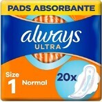 Always Ultra Duo 20 pcs Normal Plus 1×20 pcs, serviettes hygiéniques