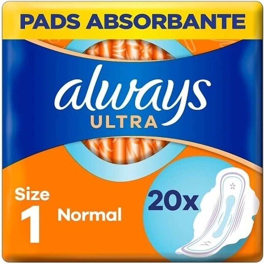 Always Ultra Duo 20 pcs Normal Plus 1×20 pcs, serviettes hygiéniques