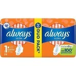 Always Ultra Duo 20 pcs Normal Plus 1×20 pcs, serviettes hygiéniques