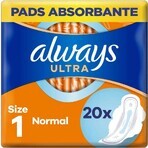 Always Ultra Duo 20 pcs Normal Plus 1×20 pcs, serviettes hygiéniques