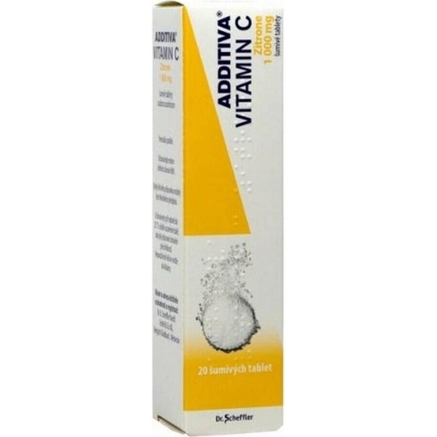 ADDITIVA VITAMINE C 1000 mg Zitrone 1×20 tbl, comprimés effervescents