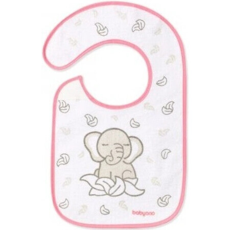 BABYONO Bavoir en éponge, moyen, éléphant imperméable 6m+ 1×1 pc