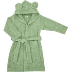 EKO Peignoir en coton avec capuche et oreilles Vert olive taille. 104-110 1×1 pc, peignoir pour enfants