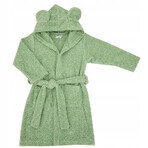 EKO Peignoir en coton avec capuche et oreilles Vert olive taille. 104-110 1×1 pc, peignoir pour enfants