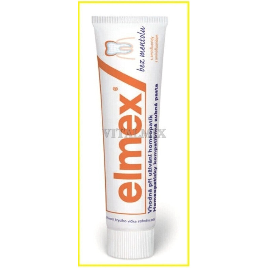 ELMEX MENTHOL-VRIJ TOOTH PASTE 1×75 ml, zonder menthol