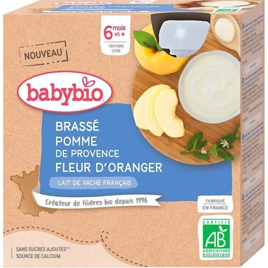 BABYBIO Brassé măr floare de portocal 4x85 g 4×85 g