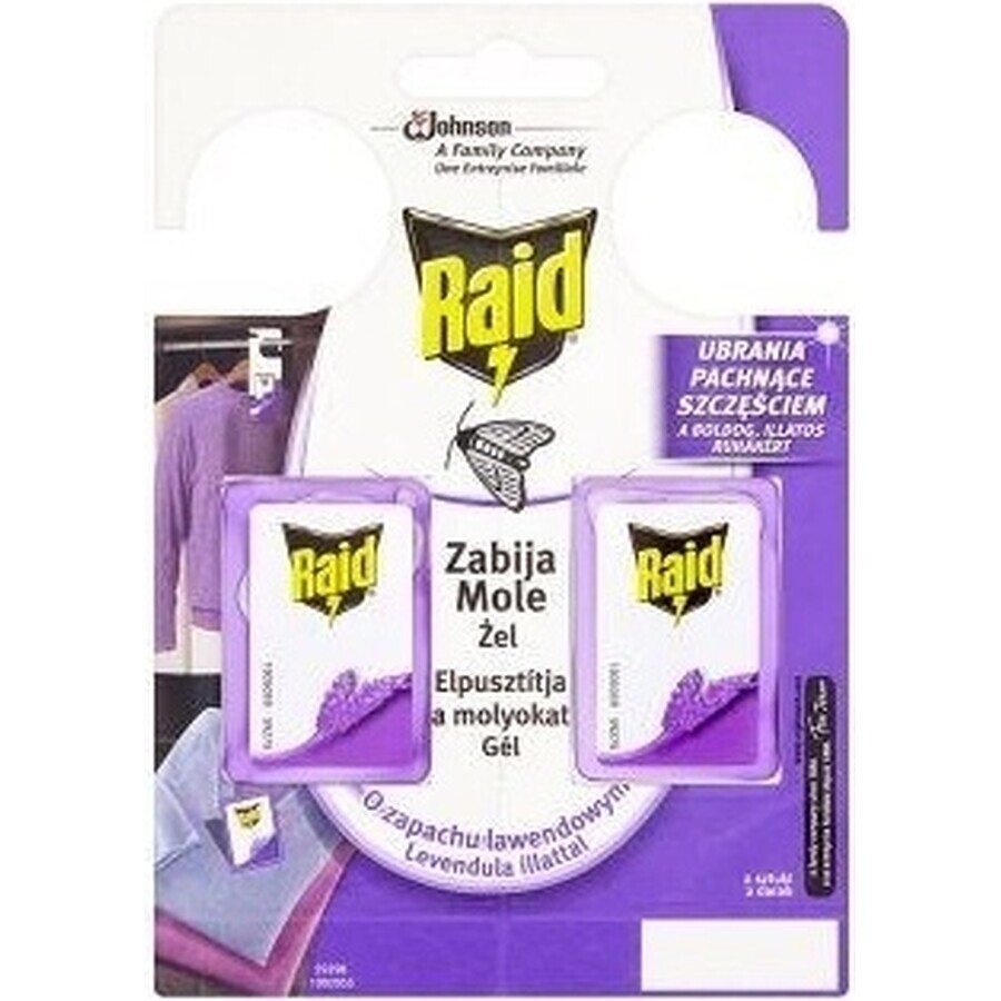 Raid gel antitarme lavanda lavanda 1×2 pz, contro le tarme