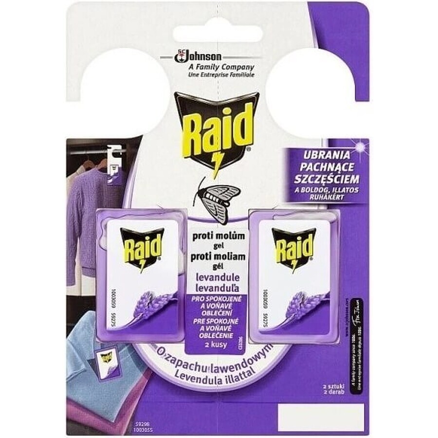 Raid gel antitarme lavanda lavanda 1×2 pz, contro le tarme