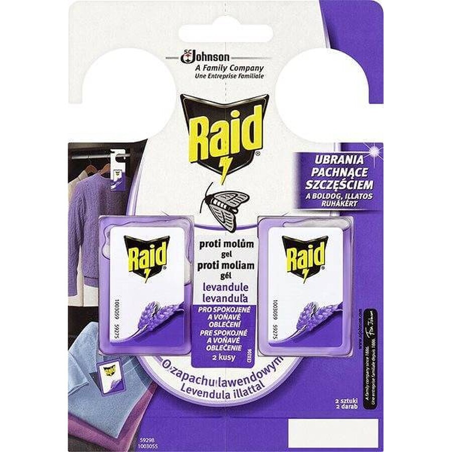 Raid gel antitarme lavanda lavanda 1×2 pz, contro le tarme