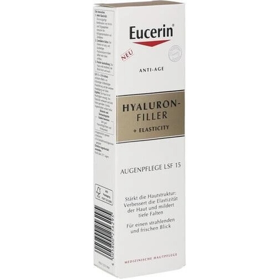 Eucerin HYALURON-FILLER+ELASTICITY Oogcrème 1×15 ml, SPF 15