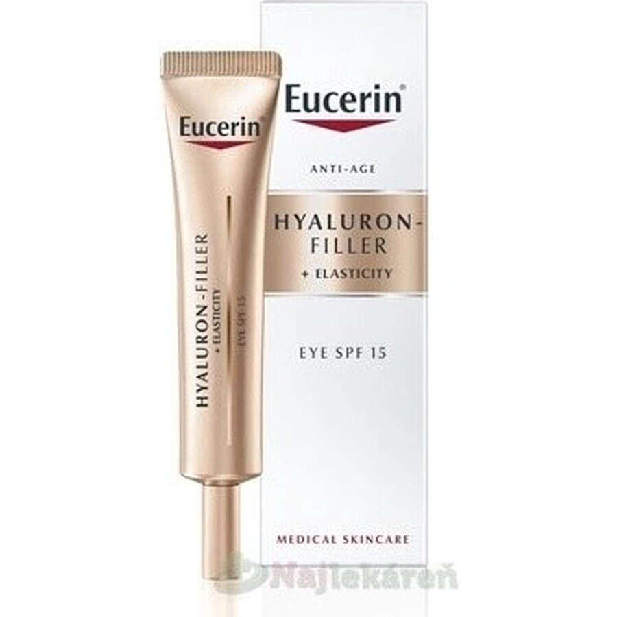 Eucerin HYALURON-FILLER+ELASTICITY Oogcrème 1×15 ml, SPF 15