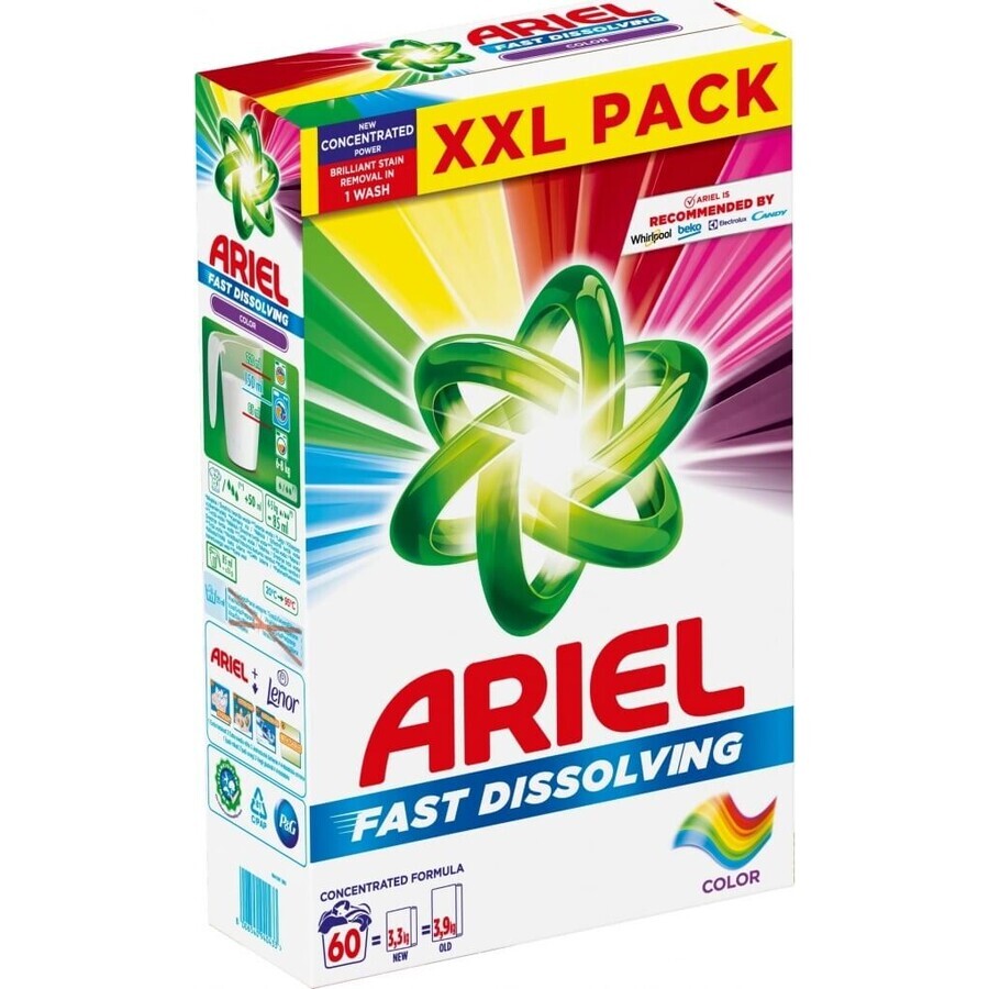 Polvere Ariel 3,3 kg/60PD Colore 1×3,3 kg di polvere