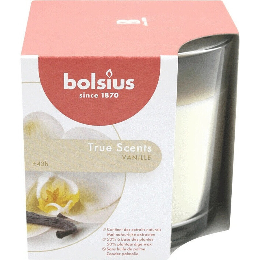 Bolsius Aromatic 2.0 Bouteille 95x95mm Bouteille 95x95mm Vanille, bougie parfumée 1×1 pc, bougie parfumée