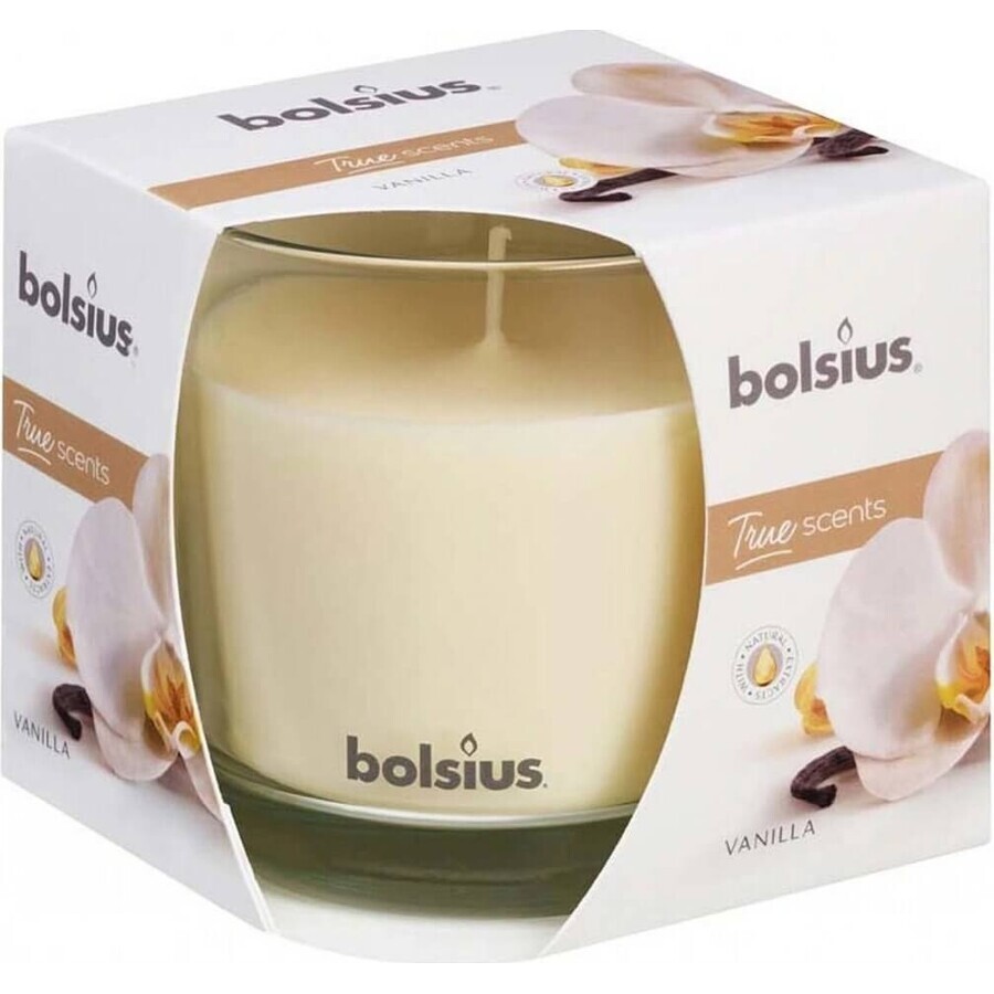 Bolsius Aromatic 2.0 Bouteille 95x95mm Bouteille 95x95mm Vanille, bougie parfumée 1×1 pc, bougie parfumée