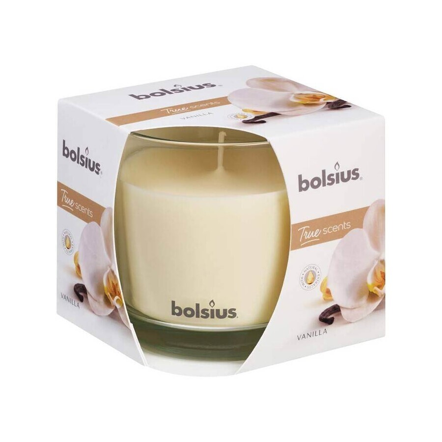 Bolsius Aromatic 2.0 Bouteille 95x95mm Bouteille 95x95mm Vanille, bougie parfumée 1×1 pc, bougie parfumée