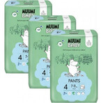 Muumi Baby Pants 4 Maxi 7-11 kg, confezione mensile di pannolini ecologici 1×120 pezzi, pannolini ecologici