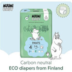 Muumi Baby Pants 4 Maxi 7-11 kg, confezione mensile di pannolini ecologici 1×120 pezzi, pannolini ecologici