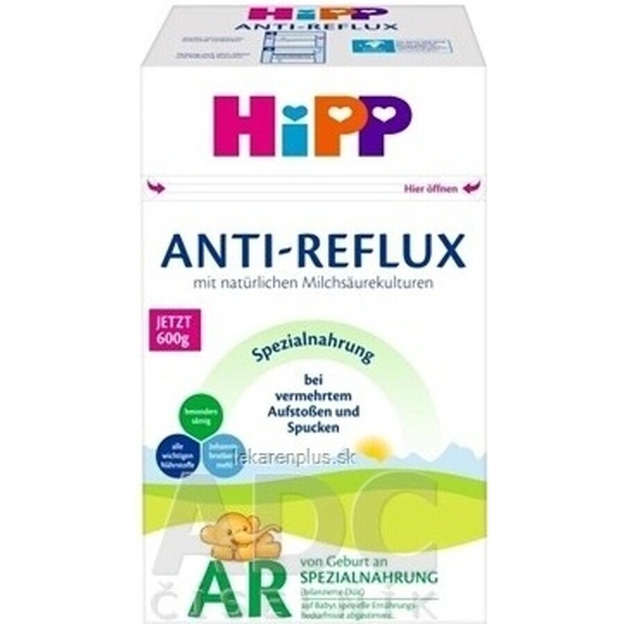 HiPP ANTI-REFLUX AR 1×600 g, formula per neonati dalla nascita