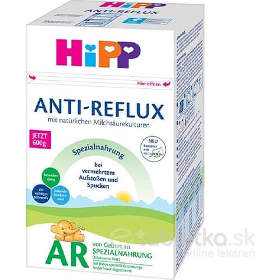 HiPP ANTI-REFLUX AR 1×600 g, formula per neonati dalla nascita