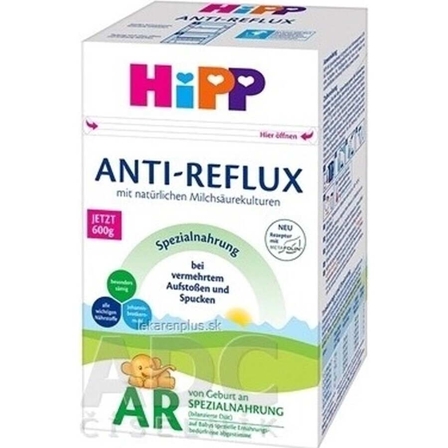 HiPP ANTI-REFLUX AR 1×600 g, formula per neonati dalla nascita