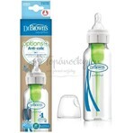 Dr.BROWN'S BABY BOTTLE OPTIONS+ 250 ml 1×1 pc, narrow, 0M+, anti-colic, plastic, white